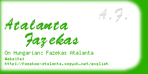atalanta fazekas business card